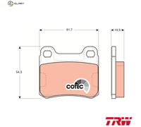 TRW Brake Pad Set GDB911 – Disc Brake for Mercedes‑Benz 190 / 124 Saloon & E‑Class T‑Model