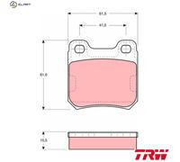 TRW Brake Pad Set GDB914 - Disc brake pads for Opel/Vauxhall Omega A, Senator B/Mk II, Carlton