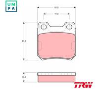 TRW GDB914 Brake pad set
