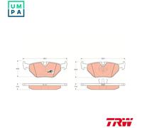 TRW Brake Pad Set GDB917, Disc Brake, Fits BMW E32 E34 3/5/7 Z1