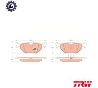 TRW Brake Pad Set GDB917, Disc Brake, Fits BMW E32 E34 3/5/7 Z1