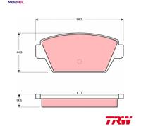 Brake pads GDB945 TRW for MITSUBISHI COLT Mk III LANCER Mk IV Hatchback