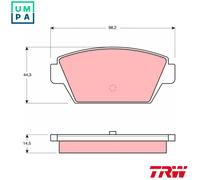 Brake pads GDB945 TRW for MITSUBISHI COLT Mk III LANCER Mk IV Hatchback