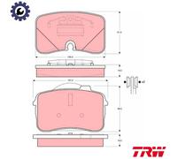 TRW Brake Pad Set GDB961 – Disc Brake Pads for Audi 100/200 (C3/C4) V8, 2.2/3.6L