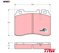 TRW Brake Pad Set, Disc Brake GDB962 for Mercedes-Benz SL (R129) 1989-1992