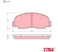 TRW GDB980 Brake pad set