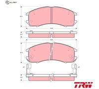 TRW GDB981 Brake pad set