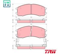 TRW GDB981 Brake pad set