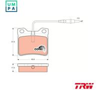 TRW Brake Pad Set GDB985 - Disc Brake for Peugeot 605 - 425081/425193/E172223