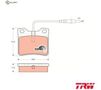 TRW Brake Pad Set GDB985 - Disc Brake for Peugeot 605 - 425081/425193/E172223