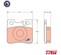 TRW GDB987 Brake pad set