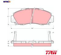 BRAKE PAD SET DISC BRAKE GDB995 FOR ACURA HONDA LEGEND/III/Mk/IV INTEGRA HR-V