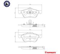 Brake pads Front Axle J3601082 NIPPARTS for NISSAN PRIMERA PRIMERA Hatchback