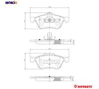 Nipparts Brake Pads Front Axle J3601082 – Disc Brake Set for Nissan Primera Hatchback