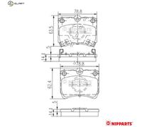BRAKE PAD SET DISC BRAKE J3603032 FOR KIA MAZDA B1 1.1L B3A5 1.3L 4cyl PRIDE