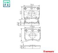 BRAKE PAD SET DISC BRAKE J3603032 FOR KIA MAZDA B1 1.1L B3A5 1.3L 4cyl PRIDE