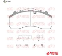 REMSA JCA 637.20 Brake pad set