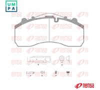 REMSA JCA 637.20 Brake pad set