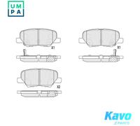 Kavo Parts Brake Pad Set KBP-5551 - Disc Brake for Mitsubishi Outlander III