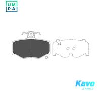 Brake pads KBP-6511 KAVO PARTS for NISSAN PRIMERA PRIMERA Hatchback ALMERA TINO