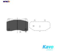 BRAKE PAD SET DISC BRAKE KBP-8021 FOR MITSUBISHI GALANT/FORTIS/VIII CEDIA 2.0L