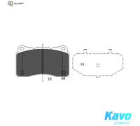 BRAKE PAD SET DISC BRAKE KBP-8021 FOR MITSUBISHI GALANT/FORTIS/VIII CEDIA 2.0L