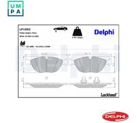 Disc Brake Brake Pad Set Delphi LP1002 Fits Alpina Audi Bentley BMW Chrysler