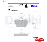 BRAKE PAD SET DISC BRAKE LP1018 FOR ALFA ROMEO LANCIA AR36301/32310/32301 2.0L