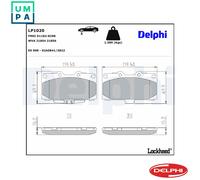 DELPHI LP1020 Brake pad set