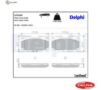 DELPHI LP1020 Brake pad set