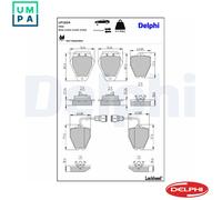 BRAKE PAD SET DISC BRAKE LP1024 FOR AUDI AKG/ABZ 4.2L 8cyl A8