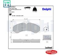 Delphi Brake Pad Set LP1046LC - Disc Brake - Fits Mercedes-Benz & VW LT