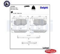 Brake pads Low-Metallic LP1053 DELPHI for PEUGEOT CITROËN