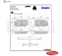Brake pads Low-Metallic LP1053 DELPHI for PEUGEOT CITROËN