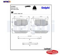 Brake pads Low-Metallic LP1053 DELPHI for PEUGEOT CITROËN