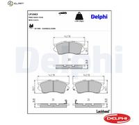 BRAKE PAD SET DISC BRAKE LP1063 FOR MAZDA XEDOS/9 PROCEED/DRIFTER B-SERIE/SUV