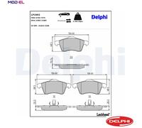Disc Brake Brake Pad Set Delphi LP1092 Fits VW Transporter/Caravelle Transporter