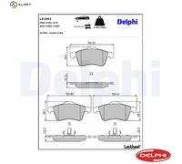 Disc Brake Brake Pad Set Delphi LP1092 Fits VW Transporter/Caravelle Transporter