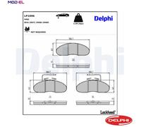 BRAKE PAD SET DISC BRAKE LP1096 FOR RENAULT MASTER/Bus/Platform/Chassis/Van/II