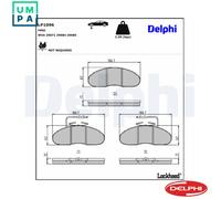 BRAKE PAD SET DISC BRAKE LP1096 FOR RENAULT MASTER/Bus/Platform/Chassis/Van/II