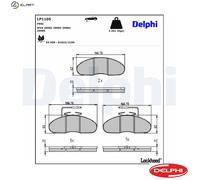 BRAKE PAD SET DISC BRAKE LP1105 FOR VAUXHALL ARENA/Combi/Van NISSAN TRADE 2.5L