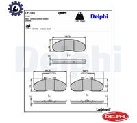 BRAKE PAD SET DISC BRAKE LP1105 FOR VAUXHALL ARENA/Combi/Van NISSAN TRADE 2.5L