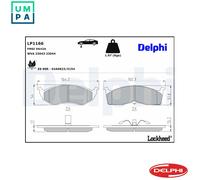 Brake pads Low-Metallic LP1166 DELPHI for CHRYSLER DODGE PLYMOUTH