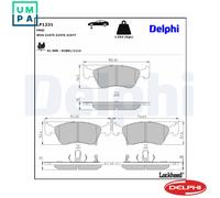 BRAKE PAD SET DISC BRAKE LP1231 FOR TOYOTA 7A-FE 1.8L 1ZZ-FE 1.8L 4A-FE 1.6L