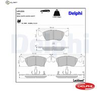 BRAKE PAD SET DISC BRAKE LP1231 FOR TOYOTA 7A-FE 1.8L 1ZZ-FE 1.8L 4A-FE 1.6L
