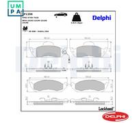 Brake pads Low-Metallic LP1299 DELPHI for MERCEDES-BENZ M-CLASS