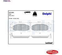 Delphi Brake Pad Set LP1305 - Low-Metallic, Disc Brake - Fits Nissan Patrol GR Mk II Wagon
