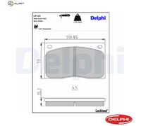 DELPHI LP132 Brake pad set