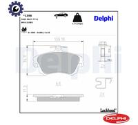 Disc Brake Brake Pad Set Delphi LP1398 Fits Mitsubishi Smart Volvo Carisma Colt