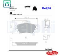 Disc Brake Brake Pad Set Delphi LP1398 Fits Mitsubishi Smart Volvo Carisma Colt
